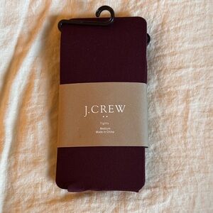 J. Crew Deep Burgundy Tights Medium